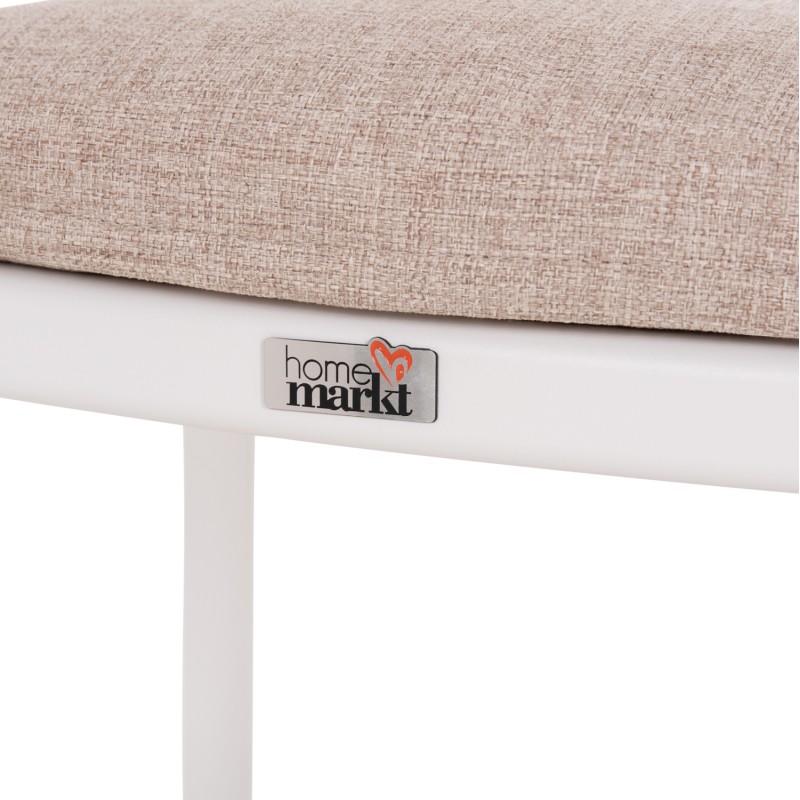 DINING CHAIR ELARA FK6414.02 WHITE ALUMINUM-BEIGE OLEFIN FABRIC--TEAK WOOD 56x62x78Hcm. DINING CHAIR ELARA FK6414.02 WHITE ALUMINUM-BEIGE OLEFIN FABRIC--TEAK WOOD 56x62x78Hcm.