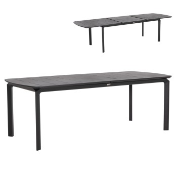 DINING TABLE EXTENDABLE SYMPO FK6415.01 GREY ALUMINUM 220-300x100x75Hcm.