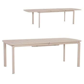 DINING TABLE EXTENDABLE SYMPO FK6415.05 BEIGE ALUMINUM 220-300x100x75Hcm.