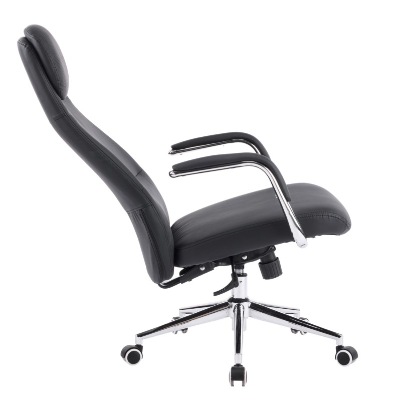 OFFICE CHAIR SONTY FK18354.01 BLACK PU LEATHER--CHROMED BASE 64x68x125Hcm. OFFICE CHAIR SONTY FK18354.01 BLACK PU LEATHER--CHROMED BASE 64x68x125Hcm.