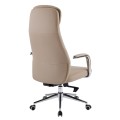 OFFICE CHAIR SONTY FK18354.02 BEIGE PU LEATHER--CHROMED BASE 64x68x125Hcm. OFFICE CHAIR SONTY FK18354.02 BEIGE PU LEATHER--CHROMED BASE 64x68x125Hcm.