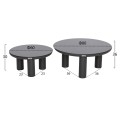 OUTDOOR LOUNGE SET 5PCS STREAM FK6426.01 DARK GREY ALUMINUM-STRAP ROPE- OLEFIN FABRIC