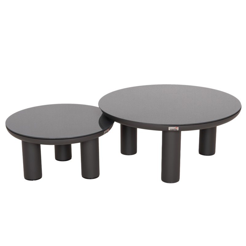 OUTDOOR LOUNGE SET 5PCS STREAM FK6426.01 DARK GREY ALUMINUM-STRAP ROPE- OLEFIN FABRIC