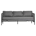 OUTDOOR LOUNGE SET 4PCS SONDRA FK6251.01 ALUMINUM-ROPE-CUSHIONS IN GREY
