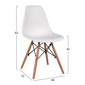 DINING SET 3PCS TWIST FK21377 SQUARE TABLE & 2 DINING CHAIRS IN WHITE