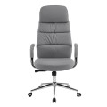 OFFICE CHAIR TEETER FK18355.10 GREY PU LEATHER--CHROMED BASE 67x66x121Hcm. OFFICE CHAIR TEETER FK18355.10 GREY PU LEATHER--CHROMED BASE 67x66x121Hcm.