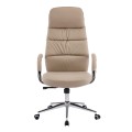 OFFICE CHAIR TEETER FK18355.02 BEIGE PU LEATHER--CHROMED BASE 67x66x121Hcm. OFFICE CHAIR TEETER FK18355.02 BEIGE PU LEATHER--CHROMED BASE 67x66x121Hcm.