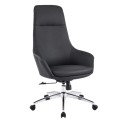 OFFICE CHAIR BEKKER FK18359.01 BLACK PU LEATHER--CHROMED BASE 67x67x126Hcm. OFFICE CHAIR BEKKER FK18359.01 BLACK PU LEATHER--CHROMED BASE 67x67x126Hcm.