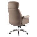 OFFICE CHAIR TOMLIN FK18358.02 BEIGE-BROWN PU LEATHER--CHROMED BASE 72x74x128Hcm. OFFICE CHAIR TOMLIN FK18358.02 BEIGE-BROWN PU LEATHER--CHROMED BASE 72x74x128Hcm.