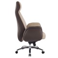 OFFICE CHAIR DRAMON FK18356.02 BEIGE-BROWN PU LEATHER--CHROMED BASE 66x70x132.5Hcm. OFFICE CHAIR DRAMON FK18356.02 BEIGE-BROWN PU LEATHER--CHROMED BASE 66x70x132.5Hcm.