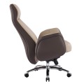 OFFICE CHAIR DRAMON FK18356.02 BEIGE-BROWN PU LEATHER--CHROMED BASE 66x70x132.5Hcm. OFFICE CHAIR DRAMON FK18356.02 BEIGE-BROWN PU LEATHER--CHROMED BASE 66x70x132.5Hcm.