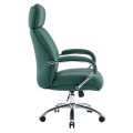 OFFICE CHAIR TOREN FK18357.07 GREEN PU LEATHER--CHROMED BASE 66x74x128Hcm OFFICE CHAIR TOREN FK18357.07 GREEN PU LEATHER--CHROMED BASE 66x74x128Hcm