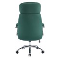 OFFICE CHAIR TOREN FK18357.07 GREEN PU LEATHER--CHROMED BASE 66x74x128Hcm OFFICE CHAIR TOREN FK18357.07 GREEN PU LEATHER--CHROMED BASE 66x74x128Hcm