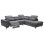 SOFA RIGHT CORNER-RECLINE & STORAGE SPACE RESTRO ΗΜ3339.01R GREY FABRIC 290x220x80Hcm.