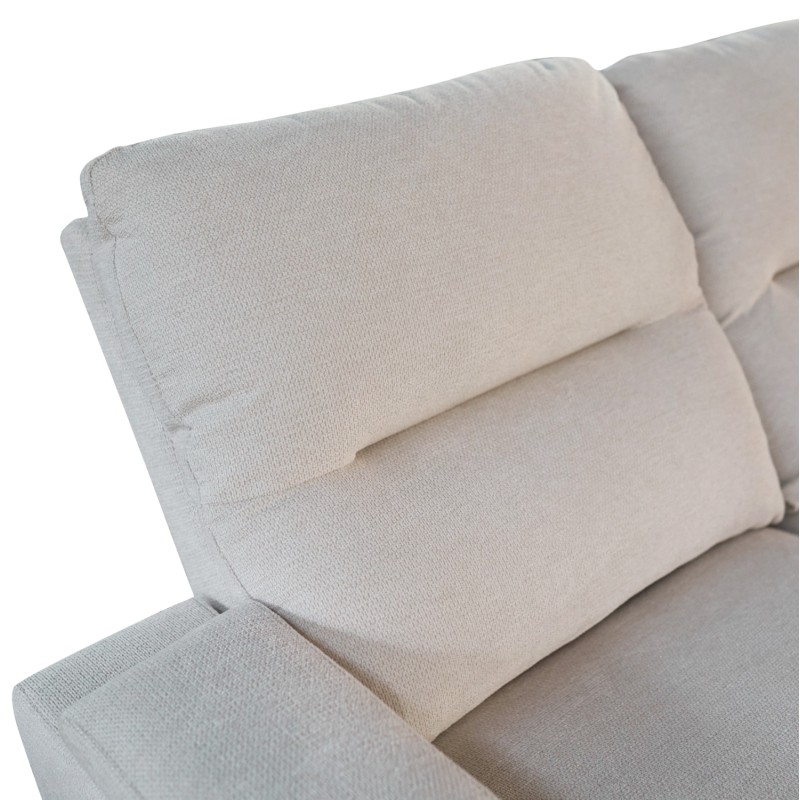 LEFT CORNER SOFA SYNTHIA FK3308.01L RECLINE & STORAGE SPACE--BEIGE FABRIC 245x170x98Hcm. LEFT CORNER SOFA SYNTHIA FK3308.01L RECLINE & STORAGE SPACE--BEIGE FABRIC 245x170x98Hcm.