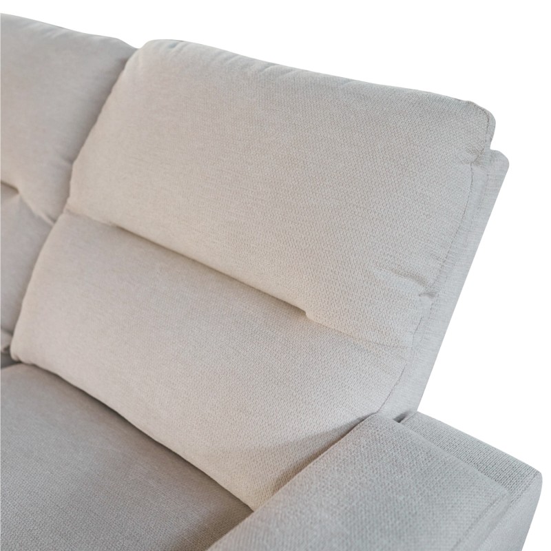 RIGHT CORNER SOFA SYNTHIA FK3308.01R RECLINE & STORAGE SPACE--BEIGE FABRIC 245x170x98Hcm. RIGHT CORNER SOFA SYNTHIA FK3308.01R RECLINE & STORAGE SPACE--BEIGE FABRIC 245x170x98Hcm.