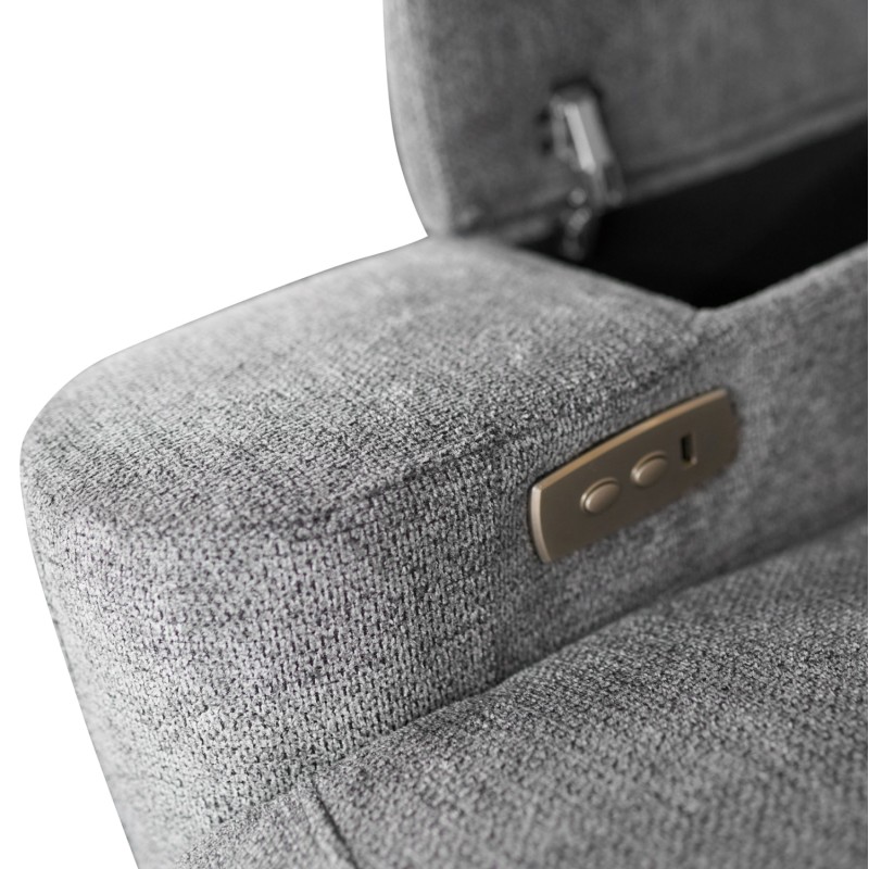 LEFT CORNER SOFA SYNTHIA FK3308.03L RECLINE & STORAGE SPACE--GREY FABRIC 245x170x98Hcm. LEFT CORNER SOFA SYNTHIA FK3308.03L RECLINE & STORAGE SPACE--GREY FABRIC 245x170x98Hcm.