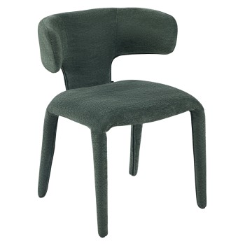 DINING ARMCHAIR BIEN FK18361.04 GREEN FABRIC 49.5x55.5x76Hcm.