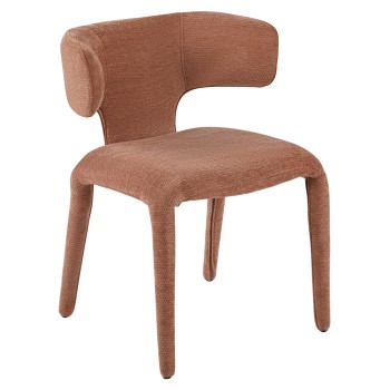DINING ARMCHAIR BIEN FK18361.03 TERRACOTTA LINEN FABRIC 49.5x55.5x76Hcm.