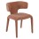 DINING ARMCHAIR BIEN FK18361.03 TERRACOTTA LINEN FABRIC 49.5x55.5x76Hcm.