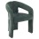 DINING CHAIR FK18362.04 GREEN LINEN FABRIC 64x50x76.5Hcm.