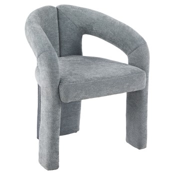 DINING CHAIR NEZA FK18362.01 LIGHT GREY LINEN FABRIC 64x50x76.5Hcm.