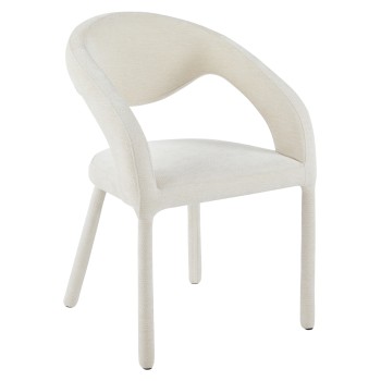 DINING CHAIR OFILIA FK18363.02 ECRU LINEN FABRIC 58x54.5x85.5Hcm