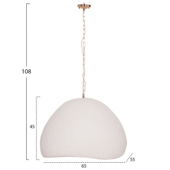CEILING PENDANT LAMP JAYLEN FK4703.02L FIBER CEMENT IN WHITE 65x55x45Hcm CEILING PENDANT LAMP JAYLEN FK4703.02L FIBER CEMENT IN WHITE 65x55x45Hcm