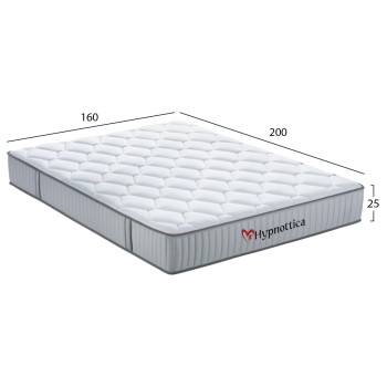 MATTRESS DOUBLE-SIZE HYPNOTTICA FK748.06 POCKET SPRINGS--WHITE 160x200x25Hcm