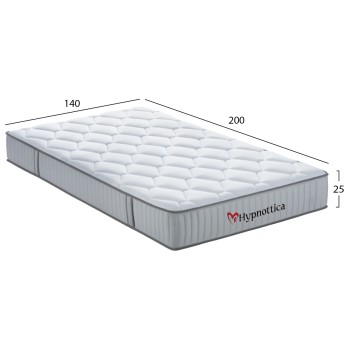 MATTRESS DOUBLE HYPNOTTICA FK748.04 POCKET SPRINGS--WHITE 140x200x25Hcm