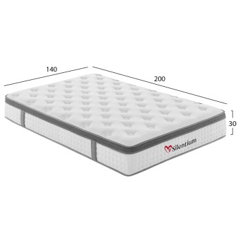 MATTRESS DOUBLE SILENTIUM FK749.04 POCKET SPRINGS--WHITE 140x200x30Hcm