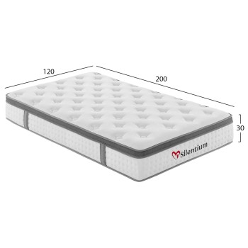 MATTRESS SEMI-DOUBLE SILENTIUM FK749.02 POCKET SPRINGS--WHITE 120x200x30Hcm MATTRESS SEMI-DOUBLE SILENTIUM FK749.02 POCKET SPRINGS--WHITE 120x200x30Hcm