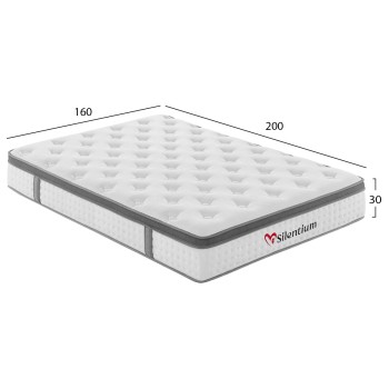 MATTRESS DOUBLE SILENTIUM FK749.06 POCKET SPRINGS--WHITE 160x200x30Hcm