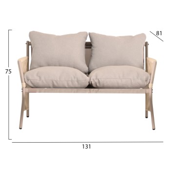 OUTDOOR LOUNGE SET 4-SEAT DEANDRA FK6507.02 CHAMPAGNE COLOR METAL--GREY CUSHIONS OUTDOOR LOUNGE SET 4-SEAT DEANDRA FK6507.02 CHAMPAGNE COLOR METAL--GREY CUSHIONS