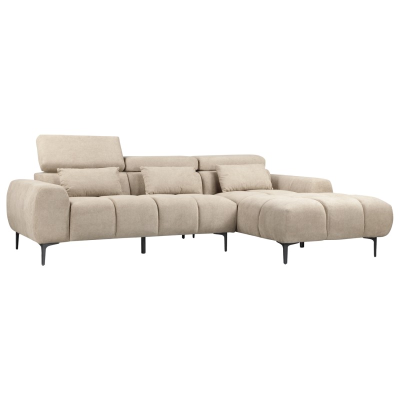 CORNER SOFA RIGHT DIVYA FK3267.11R BROWN FABRIC 264x175x99Hcm.