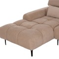 CORNER SOFA LEFT DIVYA FK3267.11L BROWN FABRIC 260x100-174x104Hcm. CORNER SOFA LEFT DIVYA FK3267.11L BROWN FABRIC 260x100-174x104Hcm.