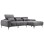 CORNER SOFA RIGHT DIVYA FK3267.12R GREY FABRIC 260x100-174x104Hcm.