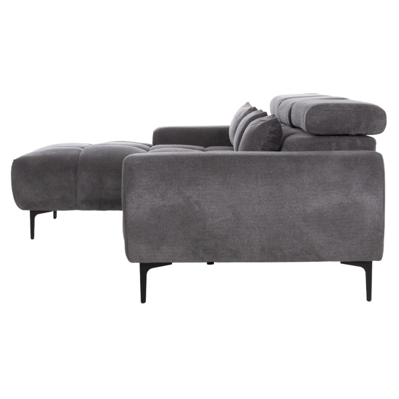 CORNER SOFA LEFT DIVYA FK3267.12L GREY FABRIC 260x100-174x104Hcm. CORNER SOFA LEFT DIVYA FK3267.12L GREY FABRIC 260x100-174x104Hcm.