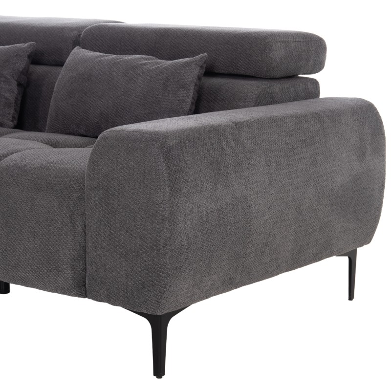 CORNER SOFA LEFT DIVYA FK3267.12L GREY FABRIC 260x100-174x104Hcm. CORNER SOFA LEFT DIVYA FK3267.12L GREY FABRIC 260x100-174x104Hcm.