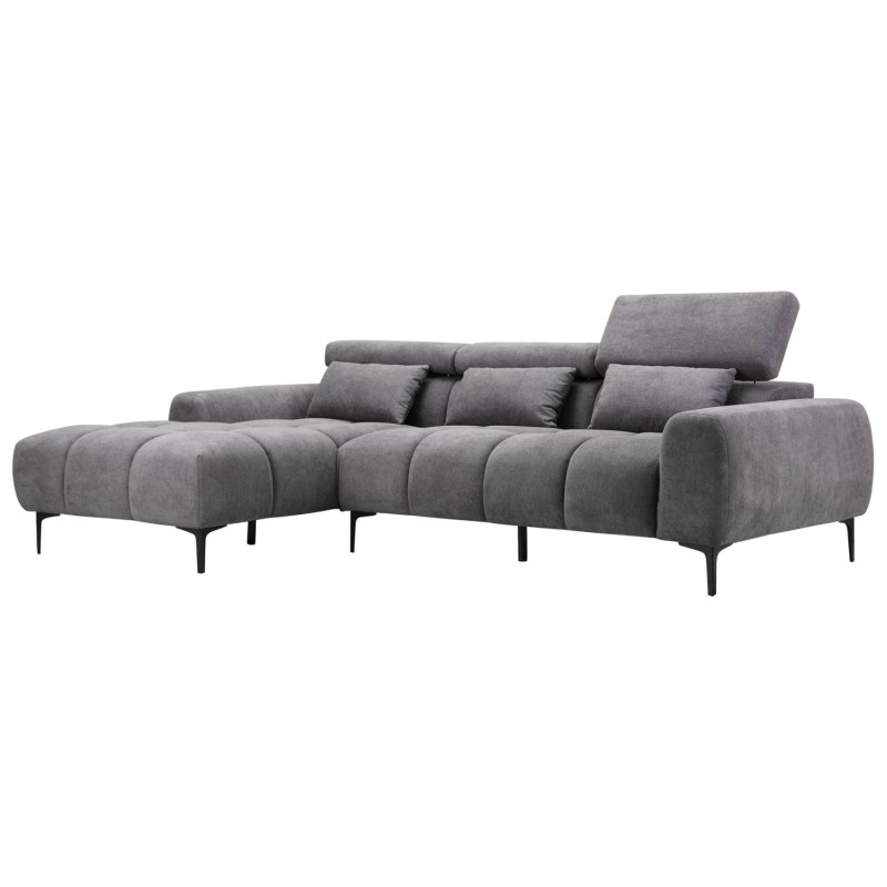 CORNER SOFA LEFT DIVYA FK3267.12L GREY FABRIC 264x175x99Hcm.