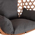 HANGING NEST NESTA FK6468.05 BLACK METAL (STEEL)--BROWN P.E.RATTAN 100x100x190Hcm. HANGING NEST NESTA FK6468.05 BLACK METAL (STEEL)--BROWN P.E.RATTAN 100x100x190Hcm.
