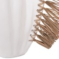 TABLE DECORATIVE VASE JEBB FK4689.02 TERRACOTA IN WHITE & GRASS--32x15x33Hcm. TABLE DECORATIVE VASE JEBB FK4689.02 TERRACOTA IN WHITE & GRASS--32x15x33Hcm.