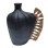 TABLE DECORATIVE VASE JEBB FK4689.01 TERRACOTA IN BLACK & GRASS--32x15x33Hcm.