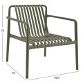 OUTDOOR LOUNGE ARMCHAIR MALEN FK6626.05 OLIVE GREEN POLYPROPYLENE 67x75x75Hcm OUTDOOR LOUNGE ARMCHAIR MALEN FK6626.05 OLIVE GREEN POLYPROPYLENE 67x75x75Hcm