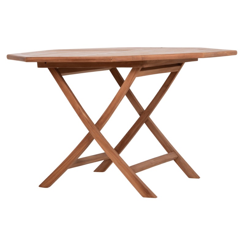 OUTDOOR FOLDABLE POLYGON DINING TABLE KARLIN FK6618 TEAK WOOD-NATURAL COLOR 120x120x75Hcm OUTDOOR FOLDABLE POLYGON DINING TABLE KARLIN FK6618 TEAK WOOD-NATURAL COLOR 120x120x75Hcm