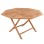 OUTDOOR FOLDABLE POLYGON DINING TABLE KARLIN FK6618 TEAK WOOD-NATURAL COLOR 120x120x75Hcm