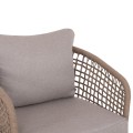 OUTDOOR LOUNGE SET 5-SEAT ELOWEN FK6508.02 ALUMINUM-ROPE IN BEIGE--CUSHIONS IN GREY OUTDOOR LOUNGE SET 5-SEAT ELOWEN FK6508.02 ALUMINUM-ROPE IN BEIGE--CUSHIONS IN GREY