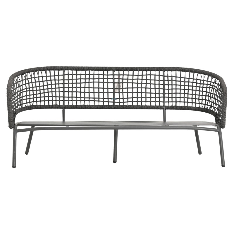 OUTDOOR LOUNGE SET 5-SEAT ELOWEN FK6508.01 ALUMINUM-ROPE-CUSHIONS---GREY