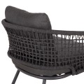 OUTDOOR LOUNGE SET 5-SEAT ELOWEN FK6508.01 ALUMINUM-ROPE-CUSHIONS---GREY