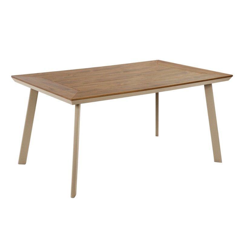 ALUMINUM DINING TABLE WITH POLYWOOD TOP TABER FK5132.04 CAPPUCCINO COLOR 160x92x72Hcm. ALUMINUM DINING TABLE WITH POLYWOOD TOP TABER FK5132.04 CAPPUCCINO COLOR 160x92x72Hcm.